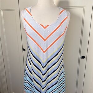 Tribal Multicolor Chevron Maxi Dress